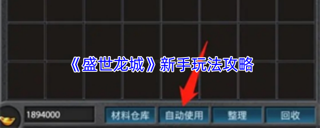 盛世龙城入门必备攻略 解锁新手高效玩法