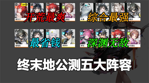 明日方舟终极阵容攻略 新手必备开荒顶级阵容