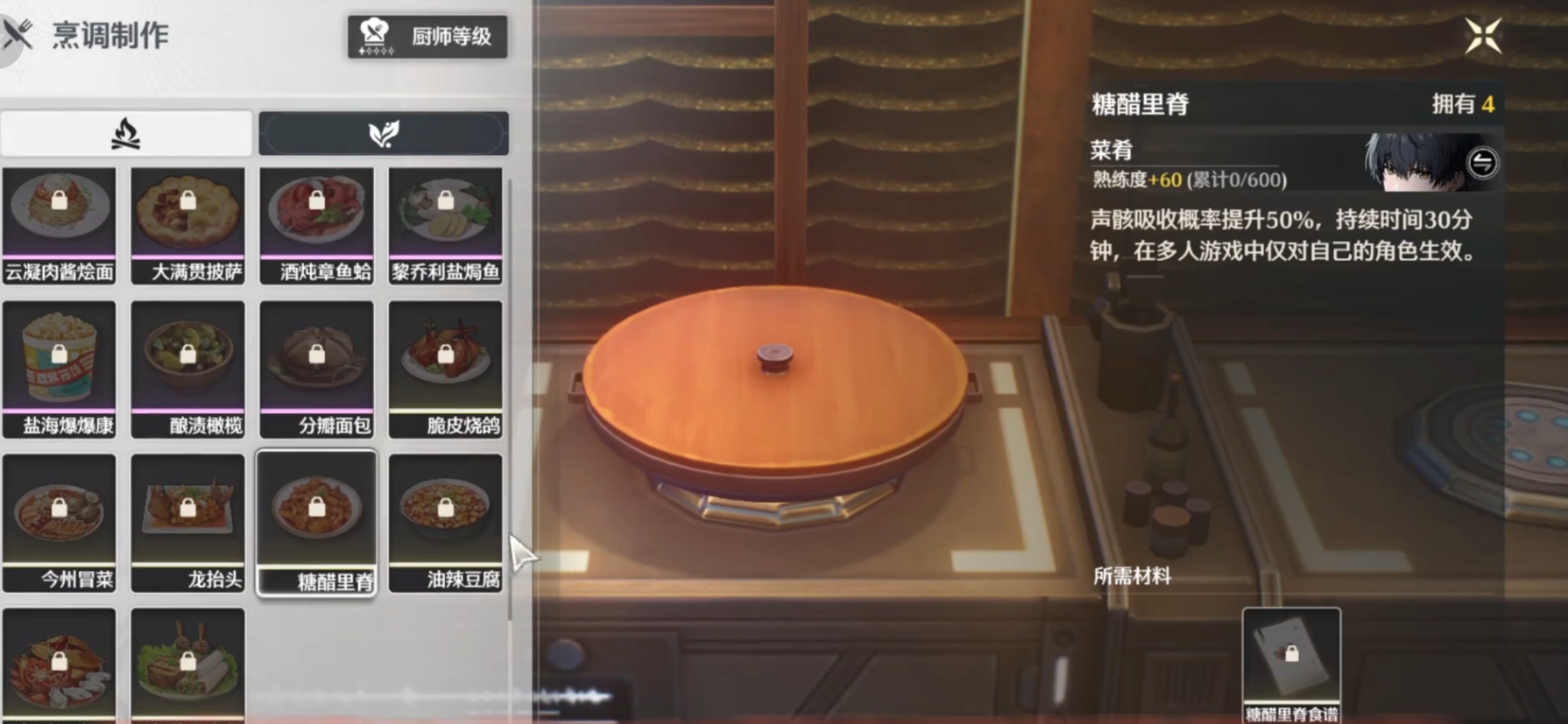 鸣潮糖醋里脊在哪里合成