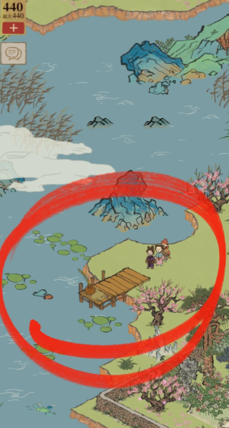 江南百景图仙桃树位置